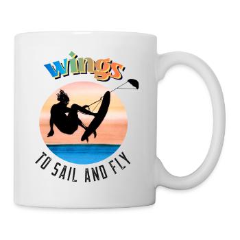 Flügel Kyte Surf Jump - Tasse - Weiß - Rechts