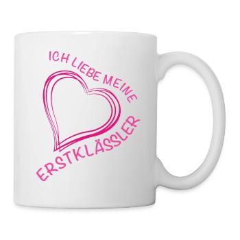 Ich liebe meine Erstklässler - Grundschullehrerin - Tasse - Weiß - Rechts