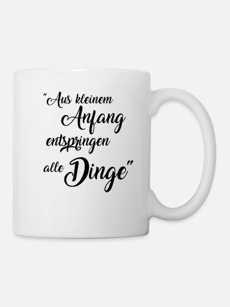 kleiner Anfang - Tasse - Weiß
