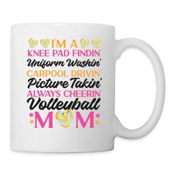 Volleyball Player Team Mom Mother - Tasse - Weiß - Rechts