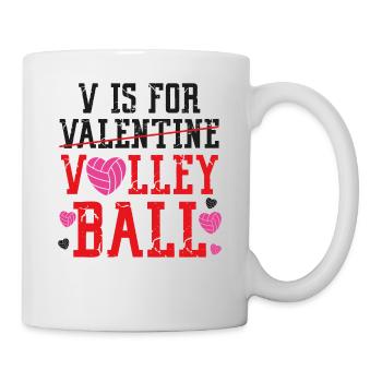 Volleyball Player Team Valentines - Mug - white - Right