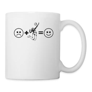 Volleyball Player Team Smiley - Mug - white - Right
