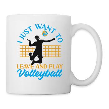 Équipe de volley-ball que je veux juste - Mug blanc - blanc - Droite