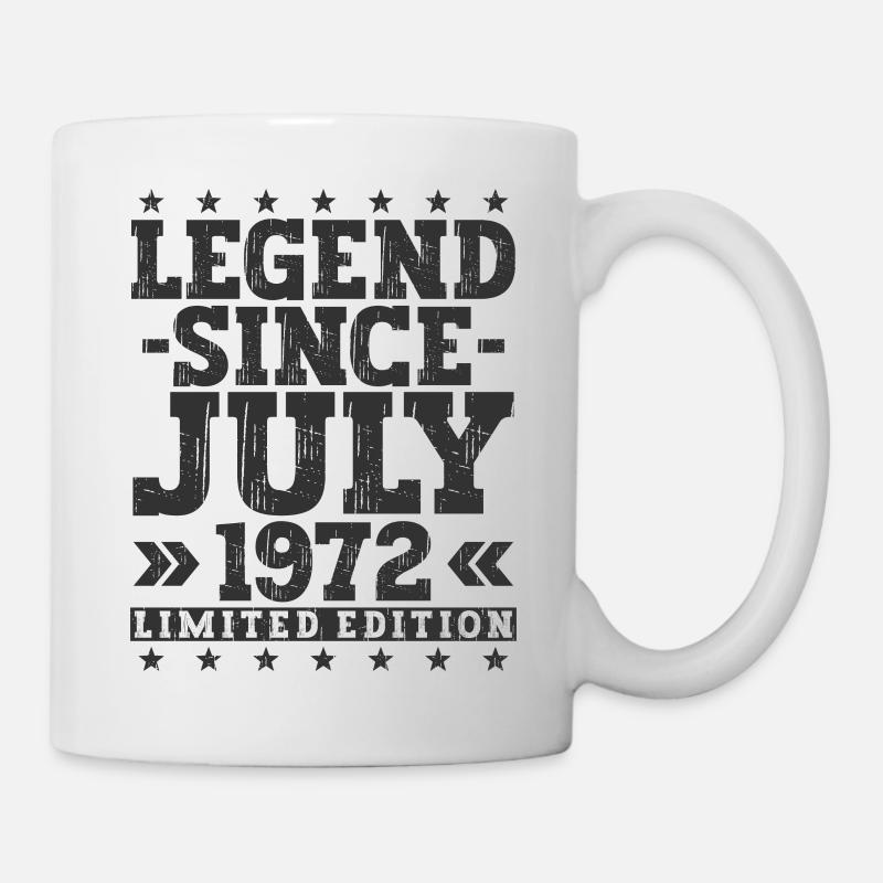 Legend July 1972 Vintage Birthday Gift - Mug - white