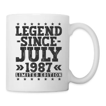 Légende Juillet 1987 Vintage Cadeau d’anniversaire - Mug blanc - blanc - Droite