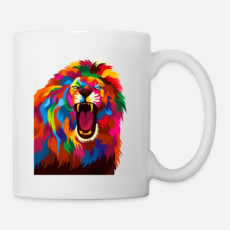 Lion Arc En Ciel - Mug blanc - blanc