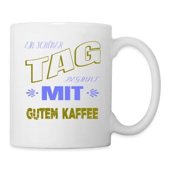 kaffeetrinker süchtig witzig koffein - Tasse - Weiß - Rechts