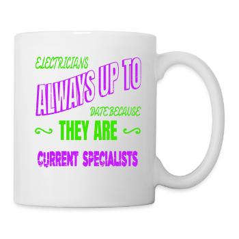 birthday present idea retired socket statement - Tasse - Weiß - Rechts