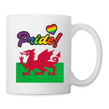 Wales LGBT Gay Pride Cardiff - Tasse - Weiß - Rechts
