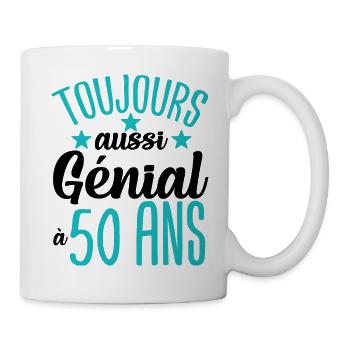 Cadeau anniversaire 50 ans rigolo homme - Mug blanc - blanc - Droite