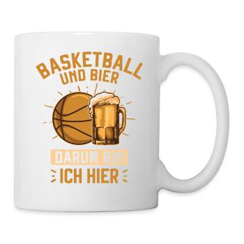 Basketball und Bier Lustig Basketballer B-Ball - Tasse - Weiß - Rechts
