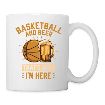 Basketball and Beer Funny Basketballer Sayings - Mug - white - Right