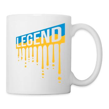Graffiti de bouclier de légende de la fête des pères - Mug blanc - blanc - Droite