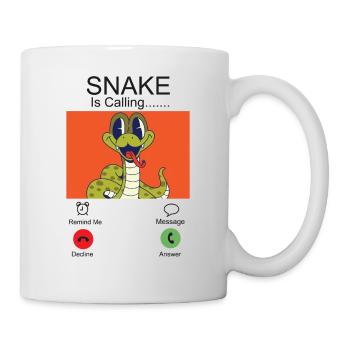Snake Serpent Phone Display Snake - Tasse - Weiß - Rechts