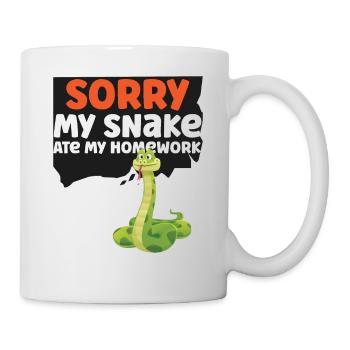 Snake Serpent Sorry My Snake Ate - Mug - white - Right