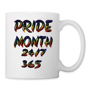Pride month Jahr Liebe Schwul queer Homosexuel bi - Tasse - Weiß - Rechts