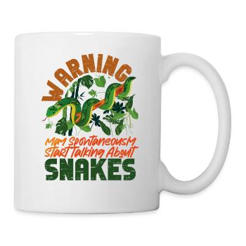 Avertissement serpent serpent mai - Mug blanc - blanc - Droite