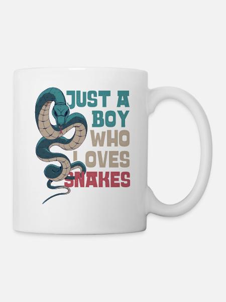 Serpent Serpent Juste Un Garçon Qui Aime - Mug blanc - blanc