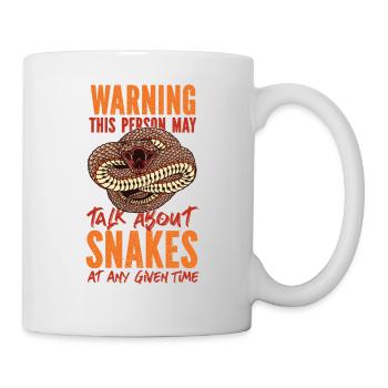 Snake Serpent Warning This Person - Tasse - Weiß - Rechts