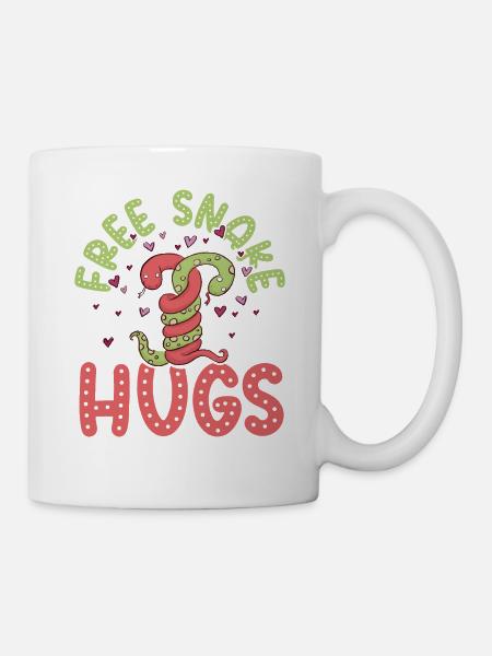 Snake Serpent Free Snake Hugs - Tasse - Weiß