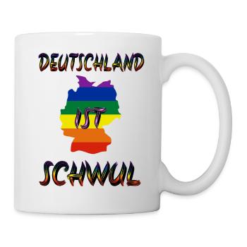 Deutschland ist schwul Pride Schwul queer Liebe bi - Tasse - Weiß - Rechts