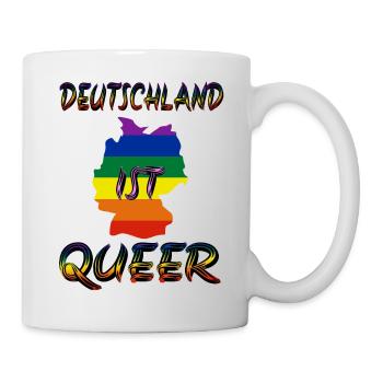Deutschland ist queer Pride schwul Liebe bi lesbe - Tasse - Weiß - Rechts
