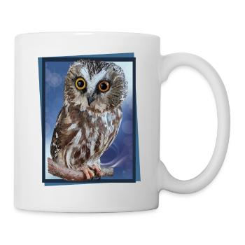 Hibou du Nord - Mug blanc - blanc - Droite