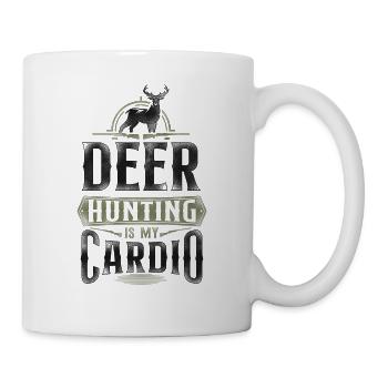 Buck Deer Hunting Hunter Vintage - Tasse - Weiß - Rechts