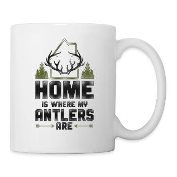 Buck Deer Hunting Hunter Vintage - Mug blanc - blanc - Droite
