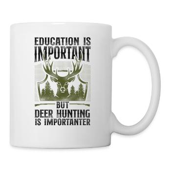 Buck Deer Hunting Hunter Vintage - Tasse - Weiß - Rechts