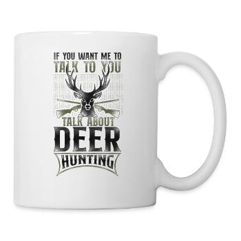Buck Deer Hunting Hunter Vintage - Tasse - Weiß - Rechts