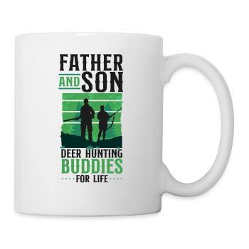Buck Deer Hunting Hunter Father - Mug - white - Right