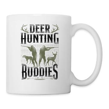 Buck Deer Hunting Hunter Vintage - Tasse - Weiß - Rechts