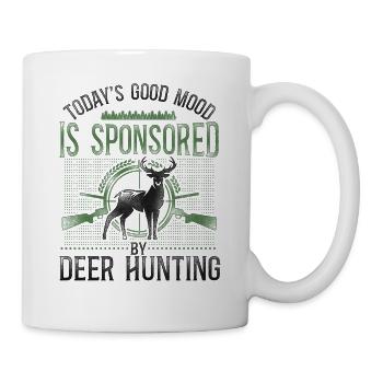 Buck Deer Hunting Hunter Vintage - Tasse - Weiß - Rechts