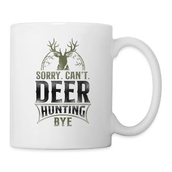 Buck Deer Hunting Hunter Vintage - Tasse - Weiß - Rechts
