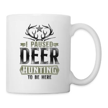 Buck Deer Hunting Hunter Vintage - Tasse - Weiß - Rechts