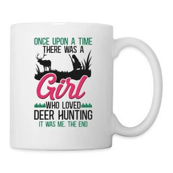 Buck Deer Chasse Hunter Girl - Mug blanc - blanc - Droite