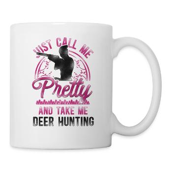 Buck Deer Hunting Hunter Girl - Tasse - Weiß - Rechts
