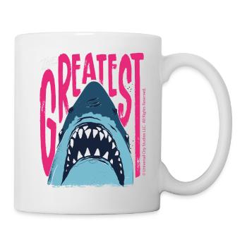 Der Weiße Hai Jaws The Greatest Shark Wortspiel - Tasse - Weiß - Rechts