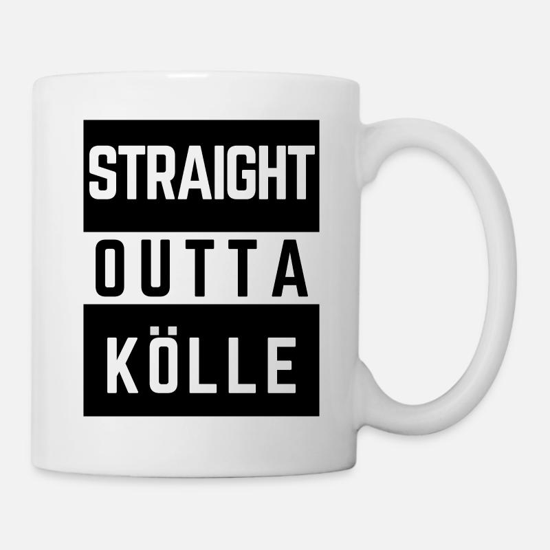 straight outta kölle - Tasse - Weiß