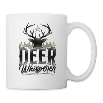 Buck Deer Hunting Hunter Vintage - Mug blanc - blanc - Droite