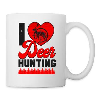 Cœur de chasseur de chasse au cerf buck - Mug blanc - blanc - Droite