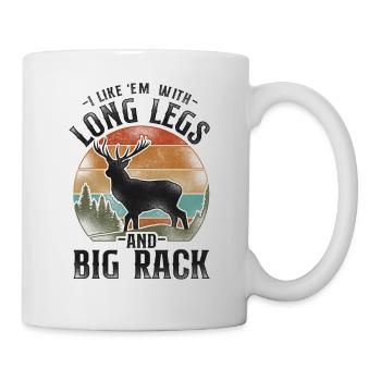 Buck Deer Hunting Hunter Vintage - Tasse - Weiß - Rechts