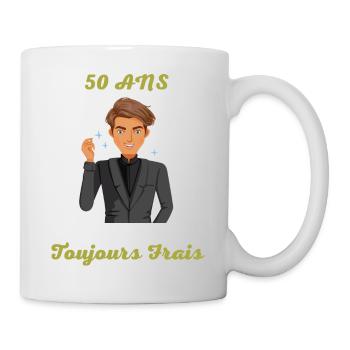 50 ANS Toujours Frais - Mug blanc - blanc - Droite