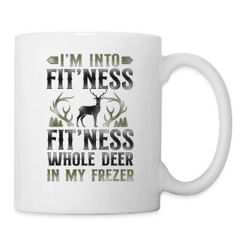 Buck Deer Hunting Hunter Vintage - Tasse - Weiß - Rechts
