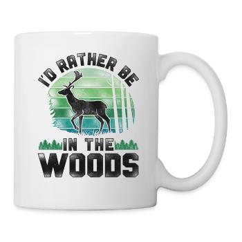 Buck Deer Hunting Hunter Vintage - Tasse - Weiß - Rechts