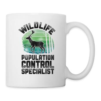 Buck Deer Hunting Hunter Vintage - Tasse - Weiß - Rechts