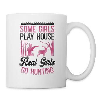 Buck Deer Hunting Hunter Girl - Mug - white - Right