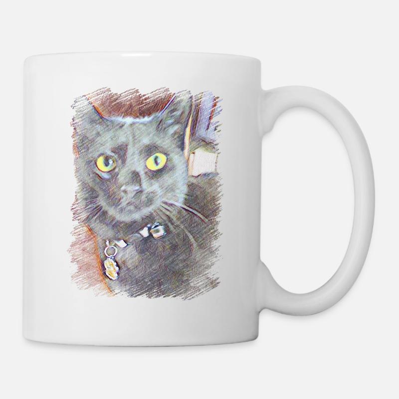 black cat, our darling, Minya 02 - Mug - white