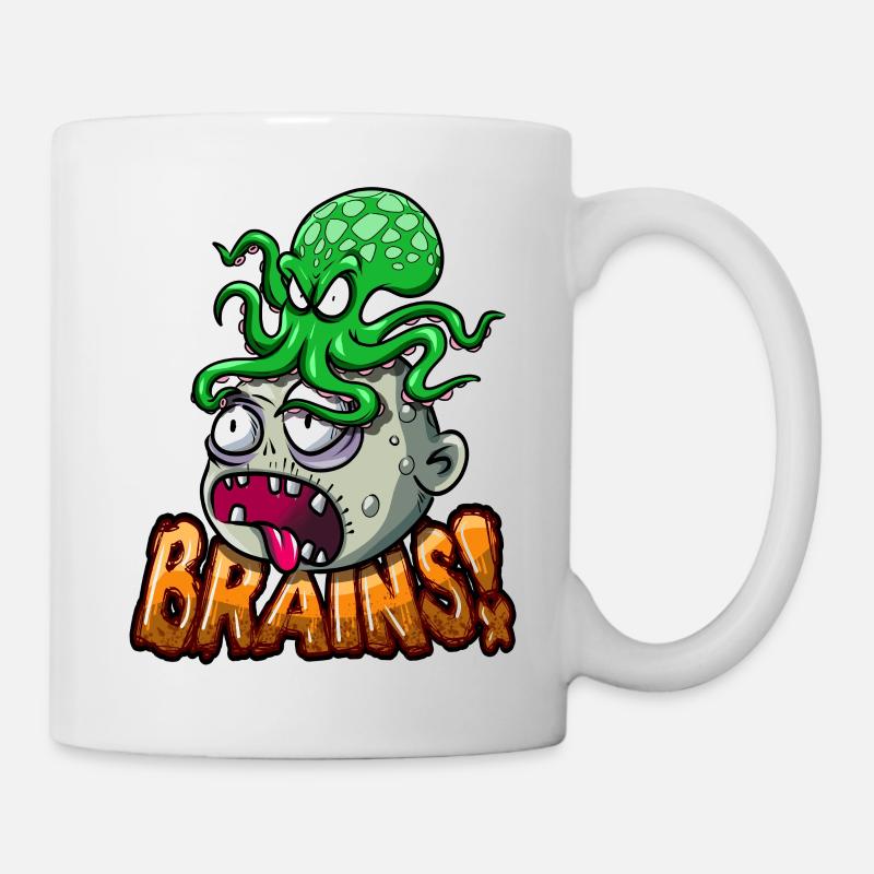 Brain Eating Octopus - Tasse - Weiß